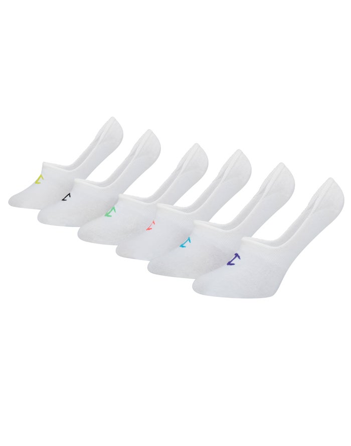 Champion Womens Socks NZ - Performance Invisible Liner 6-Pairs White ( 1274-XDJNQ )